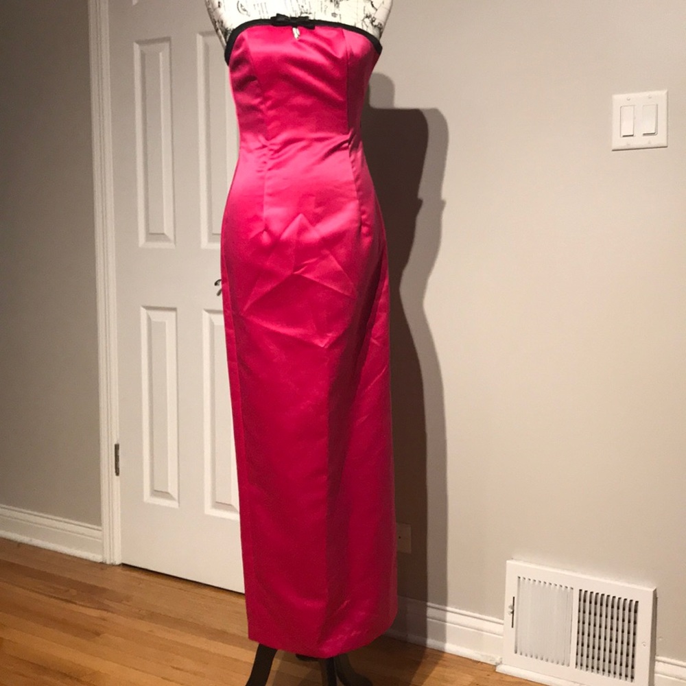 Gunne Sax Satin y2k vibrant tailored gown prom Vintage Formal Evening dress 3